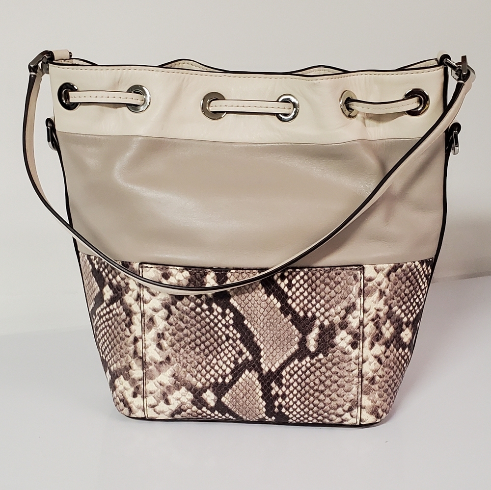 Michael Kors Dottie Embossed Python Leather Large… - image 2